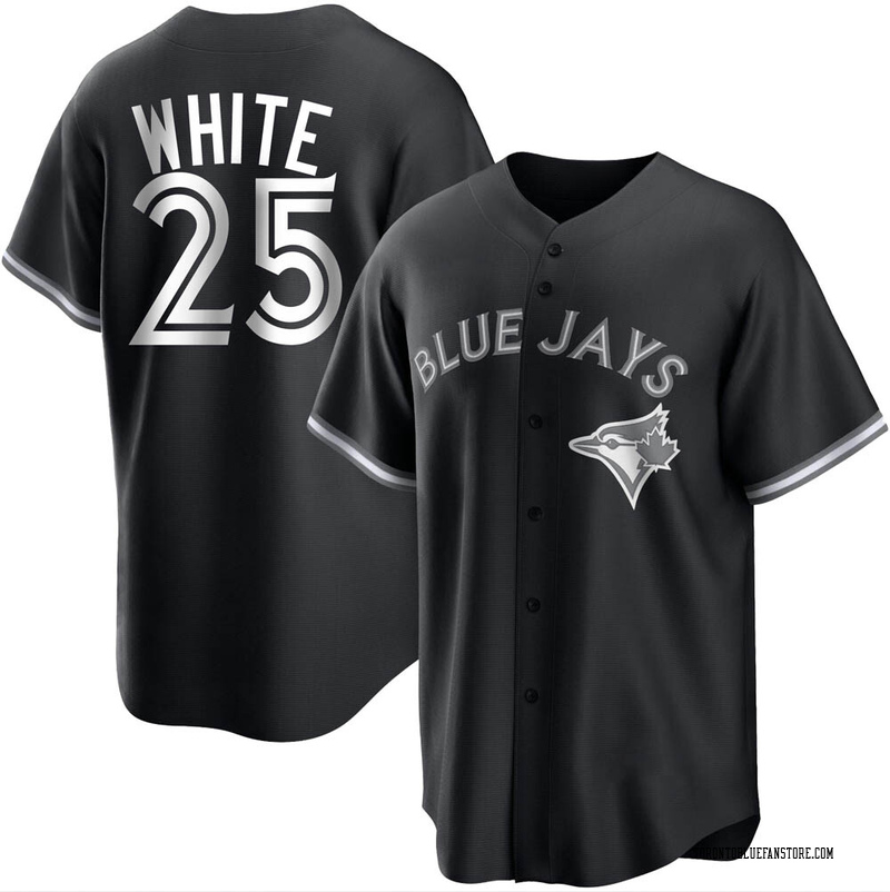 Devon White Men's Toronto Blue Jays Jersey - Black/White Replica