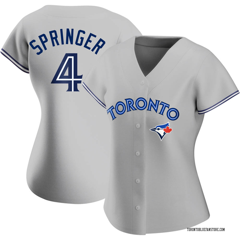 George Springer Women's Toronto Blue Jays Road Jersey - Gray Replica