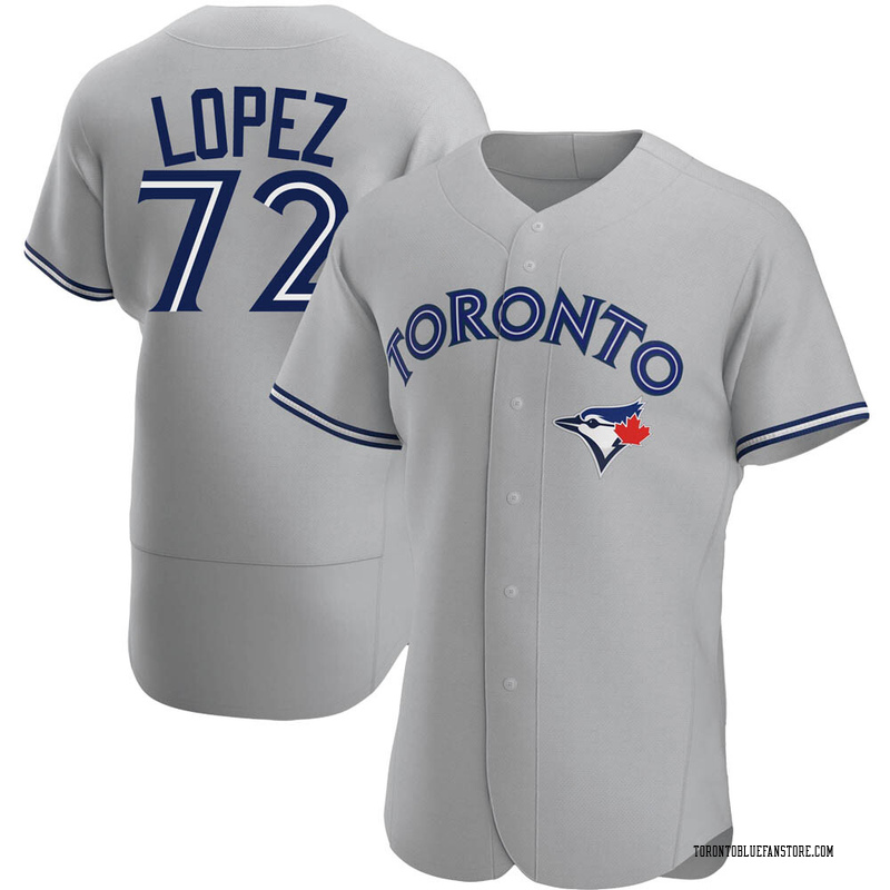 Team Issued Nike Authentic Otto Lopez Toronto Blue Jays MLB Jersey Grey  Gray 42